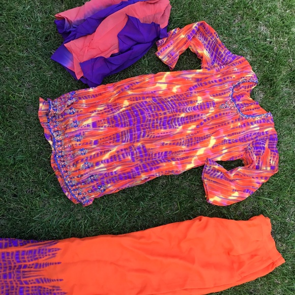 PRICE DROP 3 piece very nice the dye style Indian dress - Picture 1 of 13